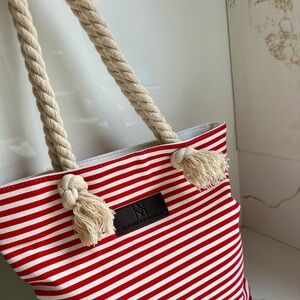 Katherine Karambelas striped canvas tote bag